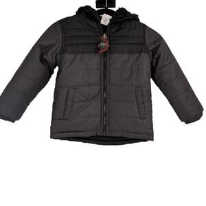 Swiss Alps Boys Reversible Hooded Jacket Grey & Black Zip Up NWT Size Small (8)